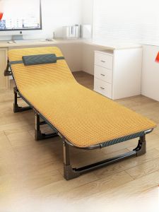 Portable Folding Bed Single Person Bed Multi-Functional Recliner Chair Simple Adult Nap Bed Military Bed Home Office Use