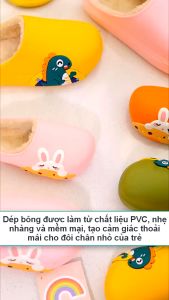 Dép bông trẻ em đi trong nhà chống trượt chống thấm nước sục bông mùa đông siêu ấm họa tiết hoạt hình dễ thương cho bé