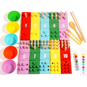 Childrens Montessori Number Recognition Educational Toys Kindergarten Small Class Intelligence Enhancement Matching Playthings