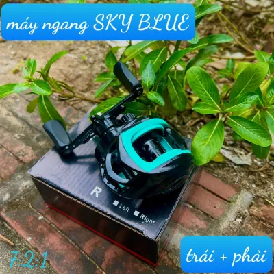 Máy Câu Cá Máy Ngang SKY BLUE xanh ngọc 🔰 Máy Ngang SKY BLUE xanh ngọc