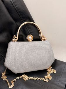 Elegant Evening Handbag Womens Fashionable Small Square Bag Single Shoulder Chain Crossbody Bag Quality Material Trendy Style