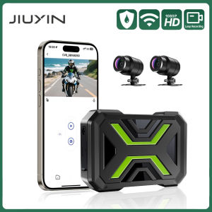JIUYIN Dual 1080P Motorcycle DVR Full Body Waterproof Moto Camera WiFi Dash Cam Front Rear Driving Video Recorder Black Box