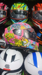 Zebra YM 619 Bang full face motorcycle helmet approved ps mark icc