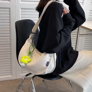 Sling Bag Tas Selempang Bahu Fashion Simple Wanita Shoulder Bag Lucu Tas Wanita Tas Selempang Tas Bahu Shoulder Bag Wanita Vintage Sling Bag Tas Kanvas Top Handle