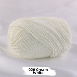 3 Strand Combed Milk Cotton Yarn For DIY Knitting