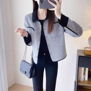 High-End Exclusive Design Quilted Wool Coat