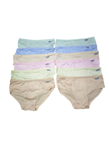 6pcs/12pcs Girls Solid Cotton Panties Bundle 🌸 | Soft Stretch Briefs Sizes 9-12 / 13-16 / 17-20 Years | Comfy Everyday Underwear