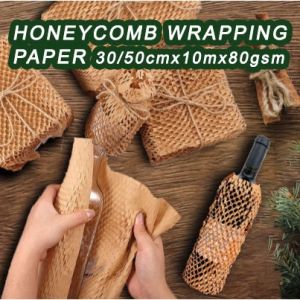 10 meters Kraft/Red/Black/White Honeycomb Wrapping Paper bubblewrap Eco friendly packaging