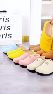 See.Ya รองเท้าแตะผู้หญิง รองเท้าแตะส้นแบนหัวปิดสีมาการองแบบใหม่สำหรับฤดูร้อน รองเท้าลำลองแบบนุ่มระบายอากาศได้ดี ไม่ติดขนรองเท้าแตะผู้หญิง รองเท้าแตะส้นแบนหัวปิดสีมาการองแบบใหม่สำหรับฤดูร้อน รองเท้าลำลองแบบนุ่มระบายอากาศได้ดี ไม่ติดขน