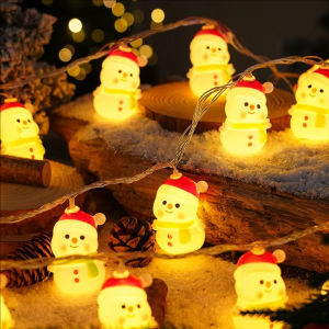 YESPERY 1.5M 3D Snowman Light String Christmas Decoration LED Light Xmas Tree Hanging Light Decor Party Supplie