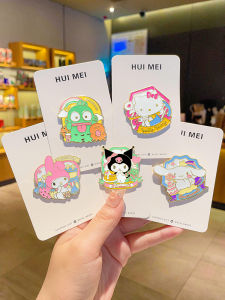 Kitty Cat Cartoon Lapel Pin Metal Patches Cute Sanrio Characters Patches Fresh out Fashion Accessories for Women