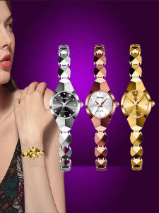 Waterproof Ladies Quartz Watch Bracelet Style Fashionable round Dial Steel Case Wristwatch Elegant Brand New with Calendar Function