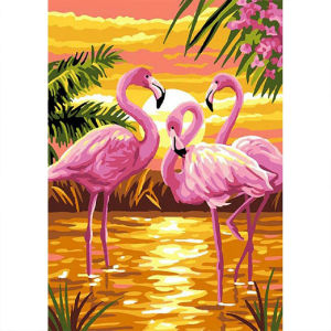 1 set of flamingo diamond painting set DIY adult full diamond home decoration adult frameless art crafts