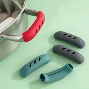 1Pair of Silicone Handles Anti-Scalding Non-Slip SilicOne Pot Handle Cover Heat Insulation Handle Cover Kitchen Accessories