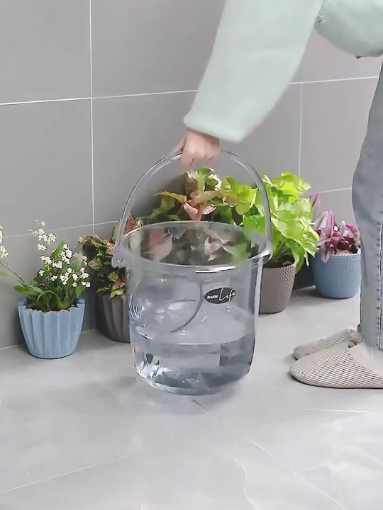 Rannapati Large Capacity Thickened Water Bucket Timba Portable  Multifunctional Living Water Bucket Basin Water Spoon Set