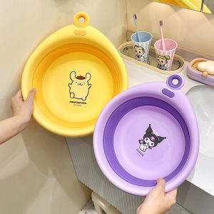 Thickened Folding Face Basin for Newborns Large Size Bath Basin Toilet Training Bucket Household Baby Bathroom Supplies