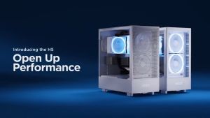 Vỏ Máy Tính H5 ELITE ALL BLACK / WHITE ( MID TOWER / Sẵn 3 Fan ) - Hàng Chính Hãng