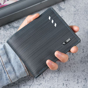 New 2025 Mens Short Wallet Fashionable Korean Style Multi-Card Slot Leather Clip Gift for Husband High-End Foldable Money Clip