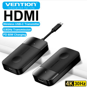 Vention USB-C to HDMI Receiver 4K 30Hz Wireless Transmitter 5GHz PD 60W Type C Adapter for iPhone Android Laptop TV PC Extender