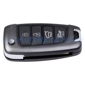 Vỏ Ốp Chìa Khóa Xe Hyundai Accent Elantra Kona Santa Fe Tucson Veloster 3/4 Nút Kiểu Gập Chất Liệu ABS+Kim Loại Năm 2018-2022