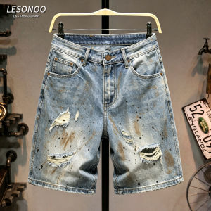 LIANSENNIAO | Quần Short Jeans Rộng Thẳng Thời Trang
