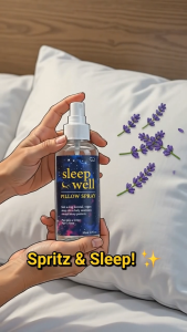 Sleep Well Pillow Spray 50ml Lavender Bed & Pillow Mist Relaxing Aromatherapy Room Spray Fresh Nighttime Fragrance Calming Pillow Spray for Bedroom Bed Linen Home Use