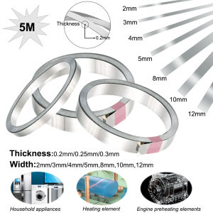 5 meters Nickel-chromium Alloy Flat Strip Sealing Machine Heating Wire Vacuum Machine Heating Strip Packaging Machine