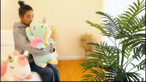 40~80cm Giant Lying Unicorn Plush toy Super Soft stuffed Unicornio Doll Pillow Bed Decor Cushion Phone Holder Gift for Girl