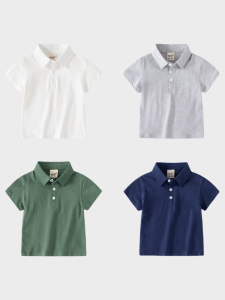 Children Summer Short Sleeve Polo Shirt