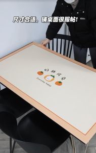 Taplak Meja Kerja Aesthetic Kulit Premium/Alas Meja Makan Anti Air/Taplak Meja Tamu/Taplak Meja Ruang Tamu Rumah