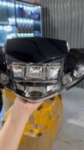 CHOÁ ĐÈN 2 TẦNG KIỂU ZINPAT(kèm chân h4-cặp bóng demi) (khung phản xạ+mạch DNC)  gắn cho si 50-110 ( GẮN ỐP SIHELLO)