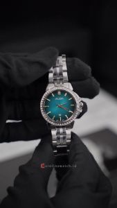 Jam Tangan Wanita Alba Signa AH7CX7X1 Analog Blue Dial Silver Stainless Steel Strap