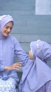 SARIMBIT LUBI 2025 NERO FAMILY STEEL BLUE TERBARU SET KELUARGA GAMIS & KOKO LEBARAN REUNI KEKINIAN TERMURAH