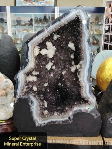 Natural Brazil Collection Grade Smoky Amethyst Crystal Cave