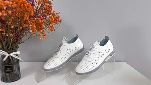 Korean leather shoes for women breathable leather shoes casual rubber flat shoes white sneaker shoes fashion walking