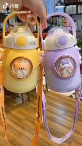 Bình giữ nhiệt hoạt hình 700ml inox 316 có dây đeo loại tốt - binh giư nhiet inox 316 - ly giu nhiet inox - cho trẻ embình nước