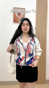 6289 Taeri Batik Katun Top Blouse Atasan Wanita Cheongsam CNY