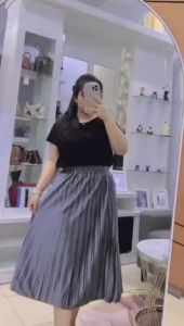 ROK PLISKET BLUDRU VELVET 7/8 PREMIUM / BISA COD ROK PLISKET BLUDRU PENDEK