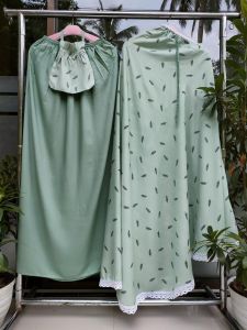 Mukena Rayon Dewasa Jumbo Printing Free Tas (Kerut Kening)