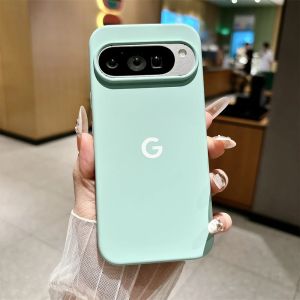 Sanrio | Liquid Silicone Solid Color Phone Cover for Google Pixel 11 10 9 Pro XL 10A 9A 8 8A 7 7A Soft Bumper Shockproof Protective Case