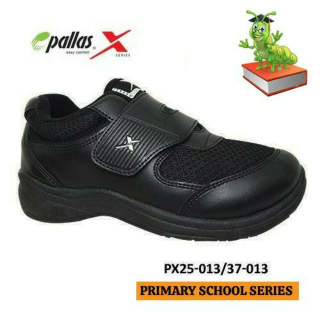 Pallas X Series Px25 013bk Kasut Sekolah Hitam Primary Black School