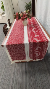 Chrismas Table Runner 2-10seat Cotton Linen Table Runner With Tassel Rectangle Xmas Festival Tablecloth Home Decoration