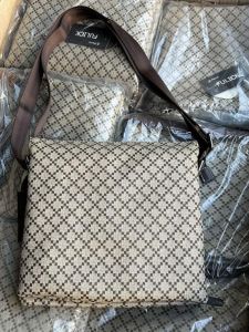 Mens Business Casual PVC Leather Shoulder Bag with Multiple Compartments Diagonal Large Capacity Single Strap Crossbody Bag