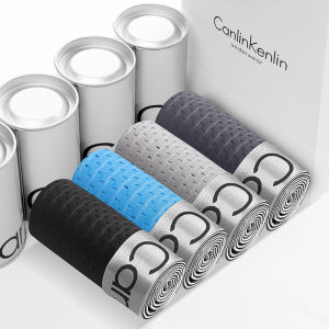 CK&LJRLTHO Mens Ice ผ้าไหม ต้านเชื้อแบคทีเรีย กางเกงใน บาง ระบายอากาศได้ดี กางเกงบ็อกเซอร์ กล่องของขวัญ ฤดูร้อน น้ำหนักเบา ชุดชั้นในใส่สบาย