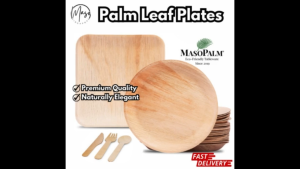 Disposable Dinnerware Premium Areca Leaf Plates 20-Pack - 100% Natural Eco-Friendly Biodegradable Elegant Tableware