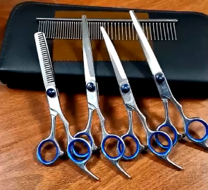 8pcs/6 pcs Hair Scissors Set Stainless Steel Barber Hair Cutting & Thinning Scissor Shears Hairdressing Set