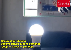 AOKI Lampu Bohlam Sensor Cahaya UV & Suara LED Otomatis - Radar & Sensor Gerak Hemat Energi