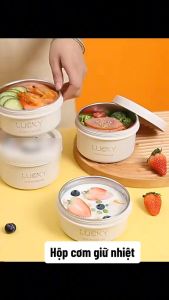 HỘP CƠM 3 TẦNG LUCKY -TẶNG KÈM TÚI ĐỰNG + ĐŨA THÌAHỘP ĐỰNG CƠM GIỮ NHIỆT LUCKY HỘP CƠM TRƯA VĂN PHÒNG CÁCH NHIỆT