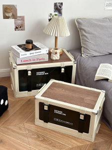 Large Capacity Foldable Storage Box Industrial Style Covered Clothes Organizer for Home Use Toy And Book Storage Solution