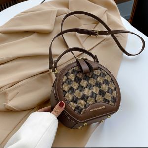 กระเป๋าสะพายไหล่ทรงกลมขนาดใหญ่สำหรับผู้หญิง กระเป๋าสะพายไหล่แบบสะพายข้าง กระเป๋าถือ กระเป๋าแฟชั่น กระเป๋า PU วัสดุ